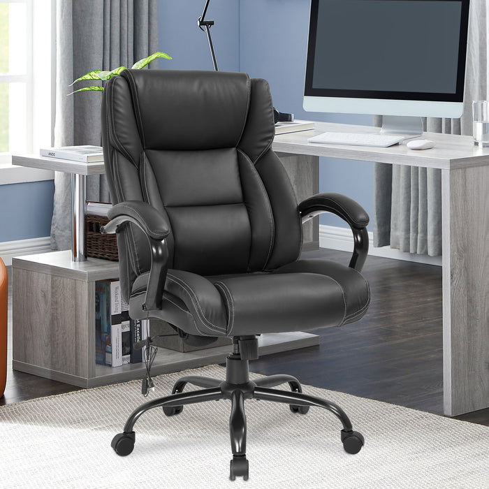 500 LBS Ergonomic Executive Office Chair, High Back Desk Chair with Massage  Lumbar Support, Swivel Rocking Chair Computer Desk Chair with Padded