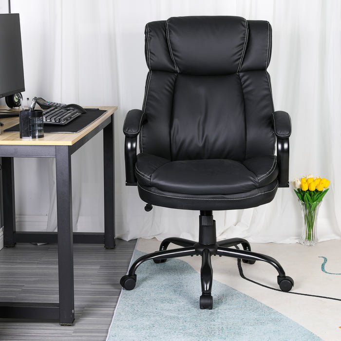 Adjustable Rolling Swivel PU Leather Desk Chair