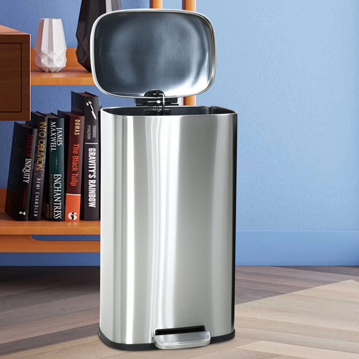 Fingerprint Proof Stainless Steel Kitchen Garbage Can