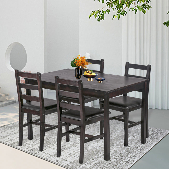 Modern 5-Piece Dining Table Set