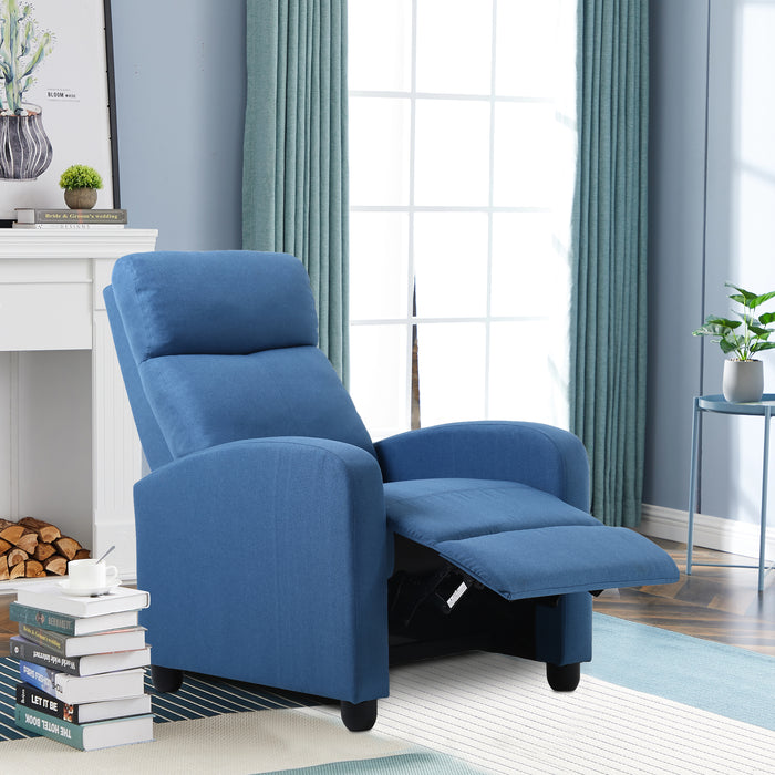 Recliner Chair for Living Room with Fabric Padded Seat Backrest