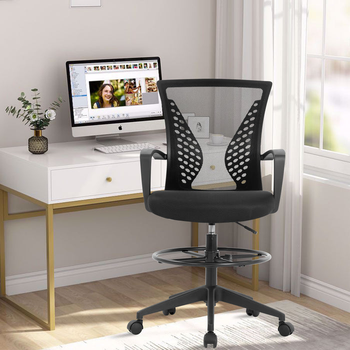 Tall Office Chair Standing Back Support Desk Chair