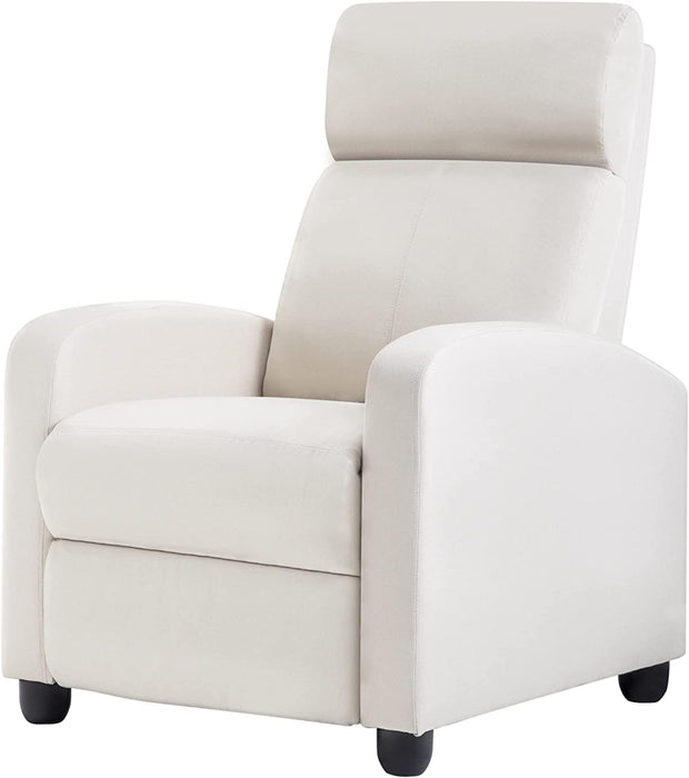 Recliner Chair Seating with Fabric Padded Seat Backrest