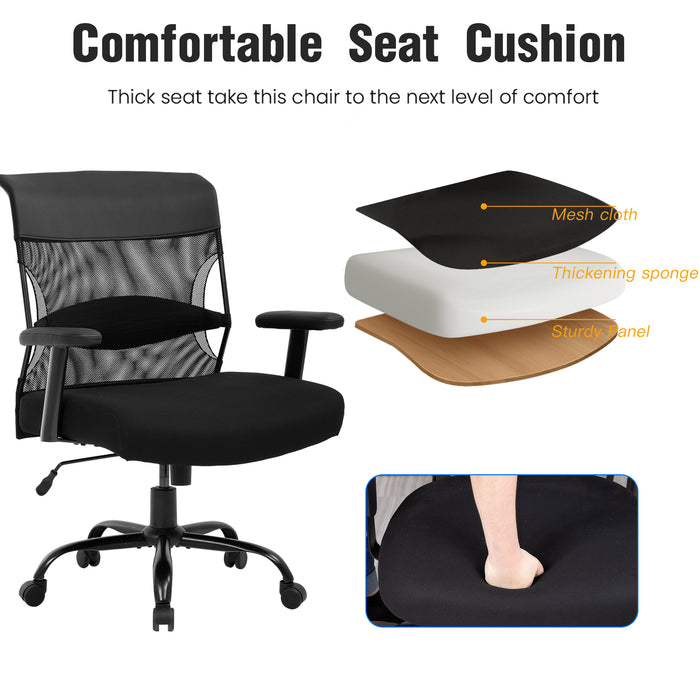 Wide Seat  Ergonomic Computer Chair