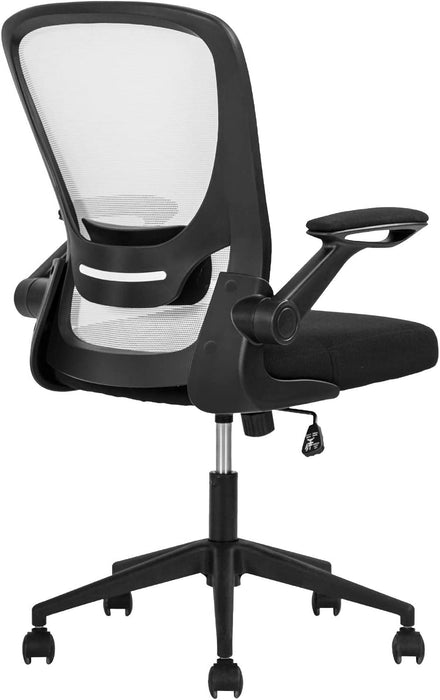 Ergonomic Flip Up Arms Mid Back Computer Office Chair