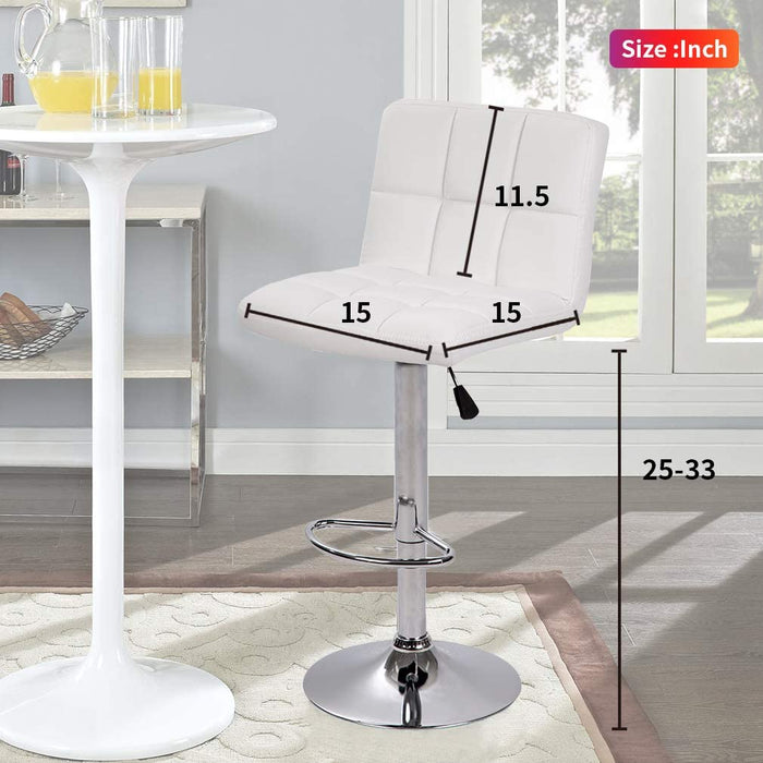 Counter Height Adjustable Swivel Stools Set of 2 Dining Chairs