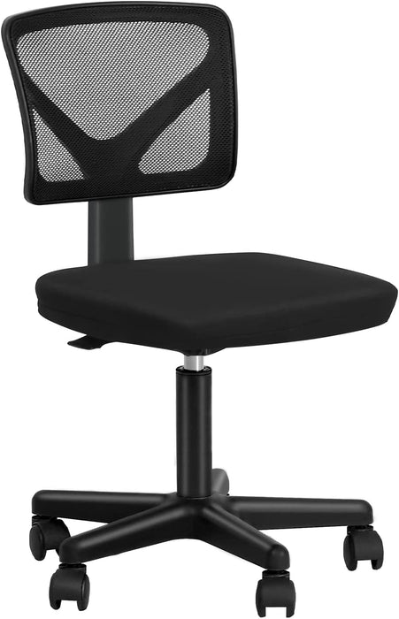 Home Office Chair Mid Back Mesh Desk Chair Armless Computer Chair Ergonomic  Task Rolling Swivel Chair Back Support Adjustable Modern Chair with Lumbar  Support (Black) – Built to Order, Made in USA