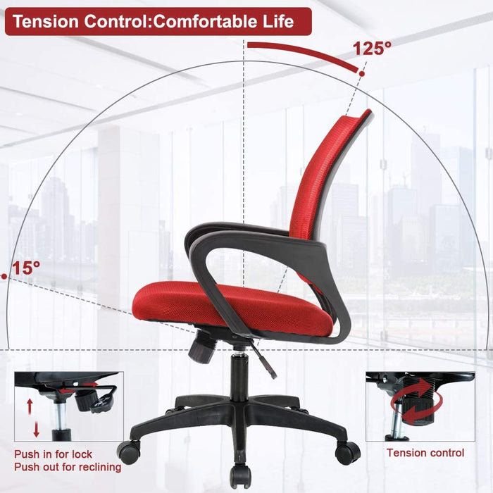 Rolling Swivel Adjustable Ergonomic Mesh Computer Chair