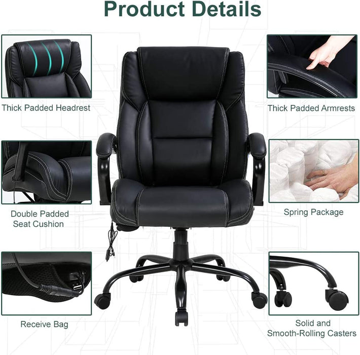 Swivel Rolling High Back PU Leather Computer Chair — BestOffice