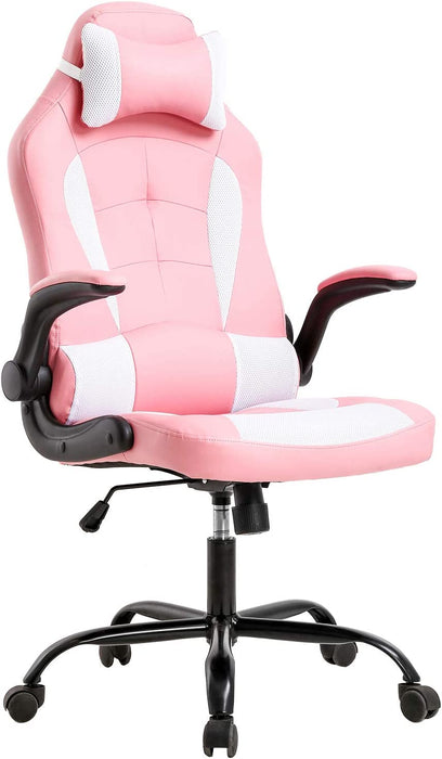 BestOffice PC Gaming Chair Desk Chair Ergonomic Office Chair Executive High Back PU Leather Racing Computer Chair with Lumbar Support Footrest Modern