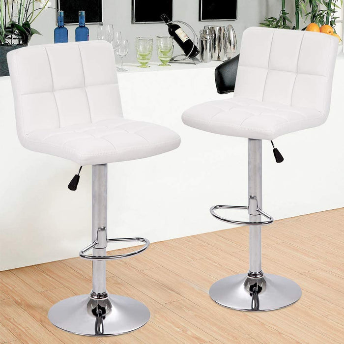 Counter Height Adjustable Swivel Stools Set of 2 Dining Chairs