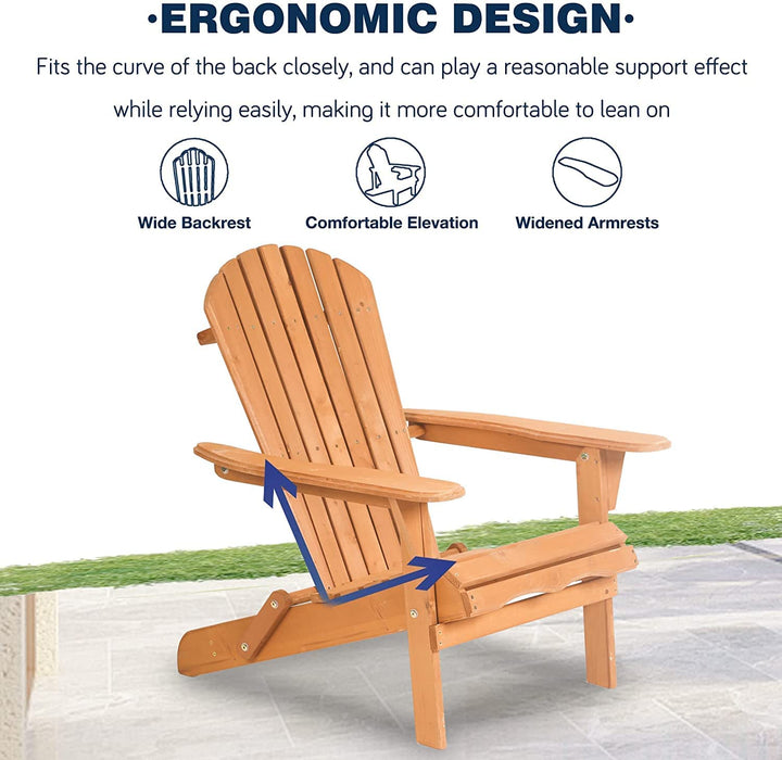 Folding Adirondack Chair Patio Chairs Lawn Chair Outdoor Wood Chairs