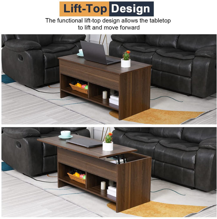 Lift Top Tabletop with Hidden Compartment