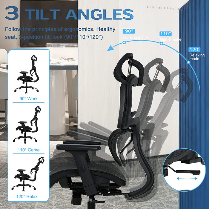 Ergonomic High Back Computer PC Desk Office Chair with Adjustable