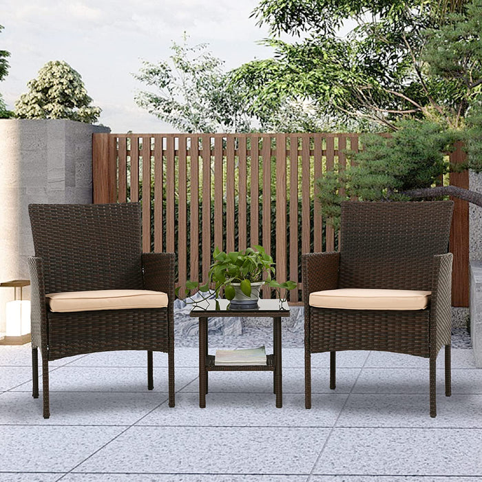 Patio Furniture Sets Outdoor Wicker Bistro Set Rattan Chair Conversation Sets