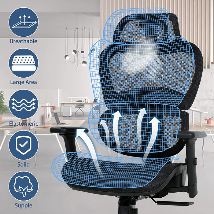 Ergonomic High Back Computer PC Desk Office Chair with Adjustable