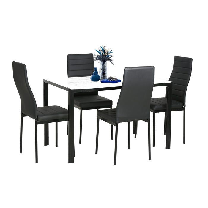 5 Piece Chairs Dining Table Set Kitchen Table for Small Spaces