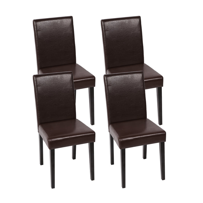 Dining Room Leather Chairs Parsons Set of 4