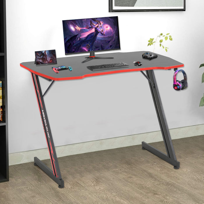 Z Shaped PC Table Gaming Desk